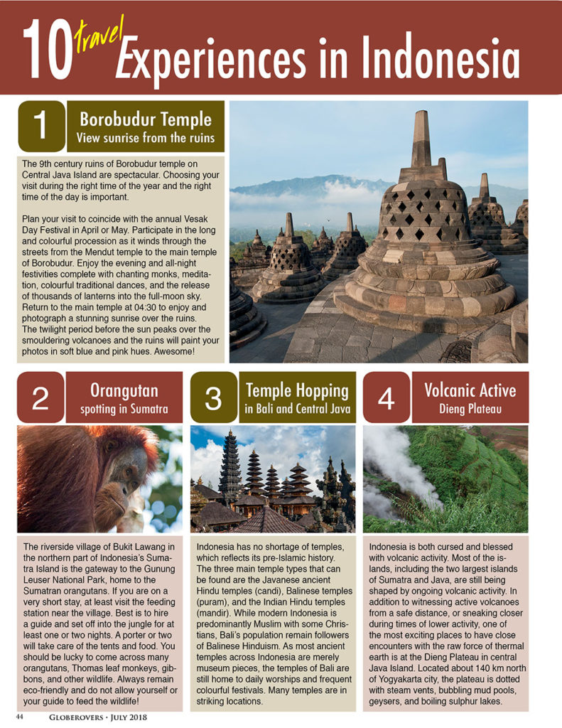 10 Travel Experiences in IndonesiaGloberovers Magazine